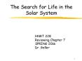 The Search for Life in the Solar System PowerPoint PPT Presentation