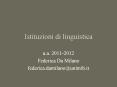 Istituzioni di linguistica PowerPoint PPT Presentation