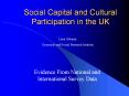 Social Capital and Cultural Participation in the UK PowerPoint PPT Presentation