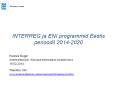 INTERREG ja ENI programmid Eestis perioodil 2014-2020 PowerPoint PPT Presentation