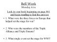 Bell Work Monday 6/01 PowerPoint PPT Presentation