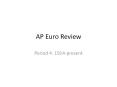 AP Euro Review PowerPoint PPT Presentation