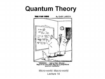 Quantum Theory