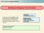 Starting to Program From Scratch