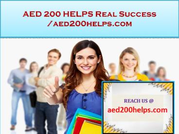 AED 200 HELPS Real Success /aed200helps.com
