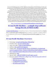 eCom Profit Machine Review-$24,700 BONUS & DISCOUNT