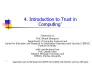 4. Introduction to Trust in Computing*