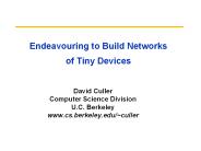 Endeavouring to Build Networks of Tiny Devices
