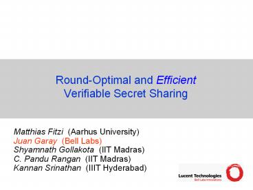 Round-Optimal and Efficient Verifiable Secret Sharing