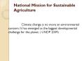 National Mission for Sustainable Agriculture PowerPoint PPT Presentation