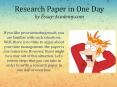 Research Paper in One Day PowerPoint PPT Presentation