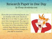 Research Paper in One Day