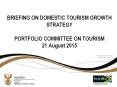 BRIEFING ON DOMESTIC TOURISM GROWTH STRATEGY  PORTFOLIO COMMITTEE ON TOURISM 21 August 2015 PowerPoint PPT Presentation