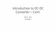 Introduction to DC-DC Converter  PowerPoint PPT Presentation