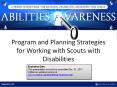 Program and Planning Strategies for Working with Scouts with Disabilities PowerPoint PPT Presentation