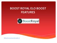 Boost Royal Elo Boost Features