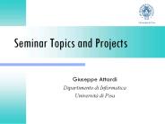 Seminar Topics and Projects
