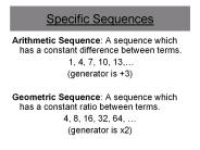 Specific Sequences