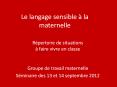 Le langage sensible  PowerPoint PPT Presentation