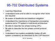 95-702 Distributed Systems