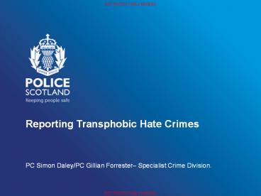 Reporting Transphobic Hate Crimes