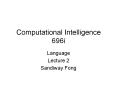 Computational Intelligence 696i PowerPoint PPT Presentation