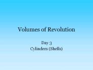Volumes of Revolution