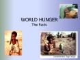 WORLD HUNGER The Facts PowerPoint PPT Presentation