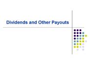 Dividends and Other Payouts