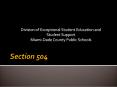 Division of Exceptional Student Education and PowerPoint PPT Presentation