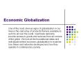 Economic Globalization PowerPoint PPT Presentation