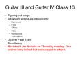 Guitar III and Guitar IV Class 16 PowerPoint PPT Presentation
