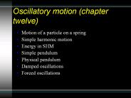 Motion of a particle on a spring