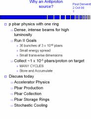 Why an Antiproton source?