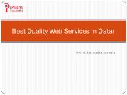 Best Quality Web Services in Qatar - iPrism Technologies