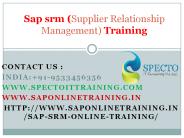 sap srm online training | online training sap srm