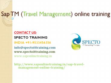 sap tm online training | online training sap tm