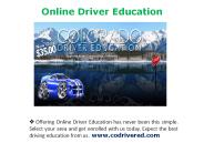 Drivers Ed in Colorado