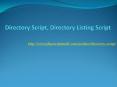 Directory Script, Directory Listing Script PowerPoint PPT Presentation