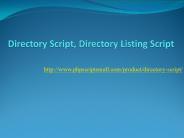 Directory Script, Directory Listing Script
