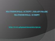 Matrimonial Script | Readymade Matrimonial Script (1)