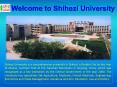 Learn additional concerning transferring to and from Shihezi University PowerPoint PPT Presentation