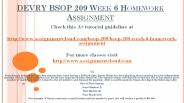 DEVRY BSOP 209 Week 6 Homework Assignment