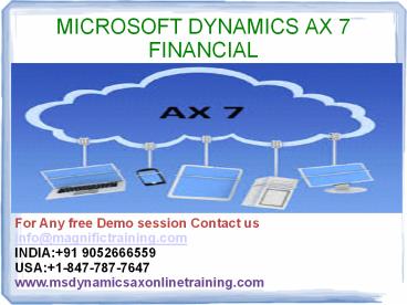 Microsoft Dynamics AX 7 Financial Online Training