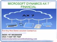 Microsoft Dynamics AX 7 Financial Online Training