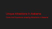 Adventurous  Attractions In Alabama 