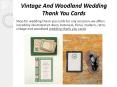 Vintage and Woodland Wedding Thank You Cards PowerPoint PPT Presentation