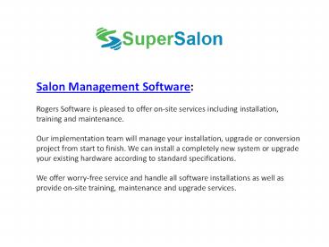 Salon Management Software