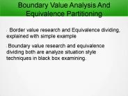 Boundary Value Analysis And Equivalence Partitioning In Software Testing