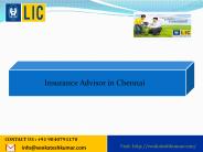 Insurance advisor in chennai